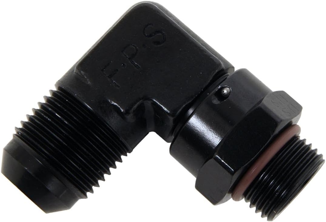 Fragola -10AN x 3/4-16 (8) 90 Degree Swivel - Black