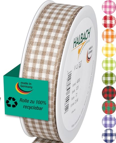 Halbach Silk Check Wristbands, Polyester, linen, 2500.0 x 2.5 x 0,1 cm, 25 mm