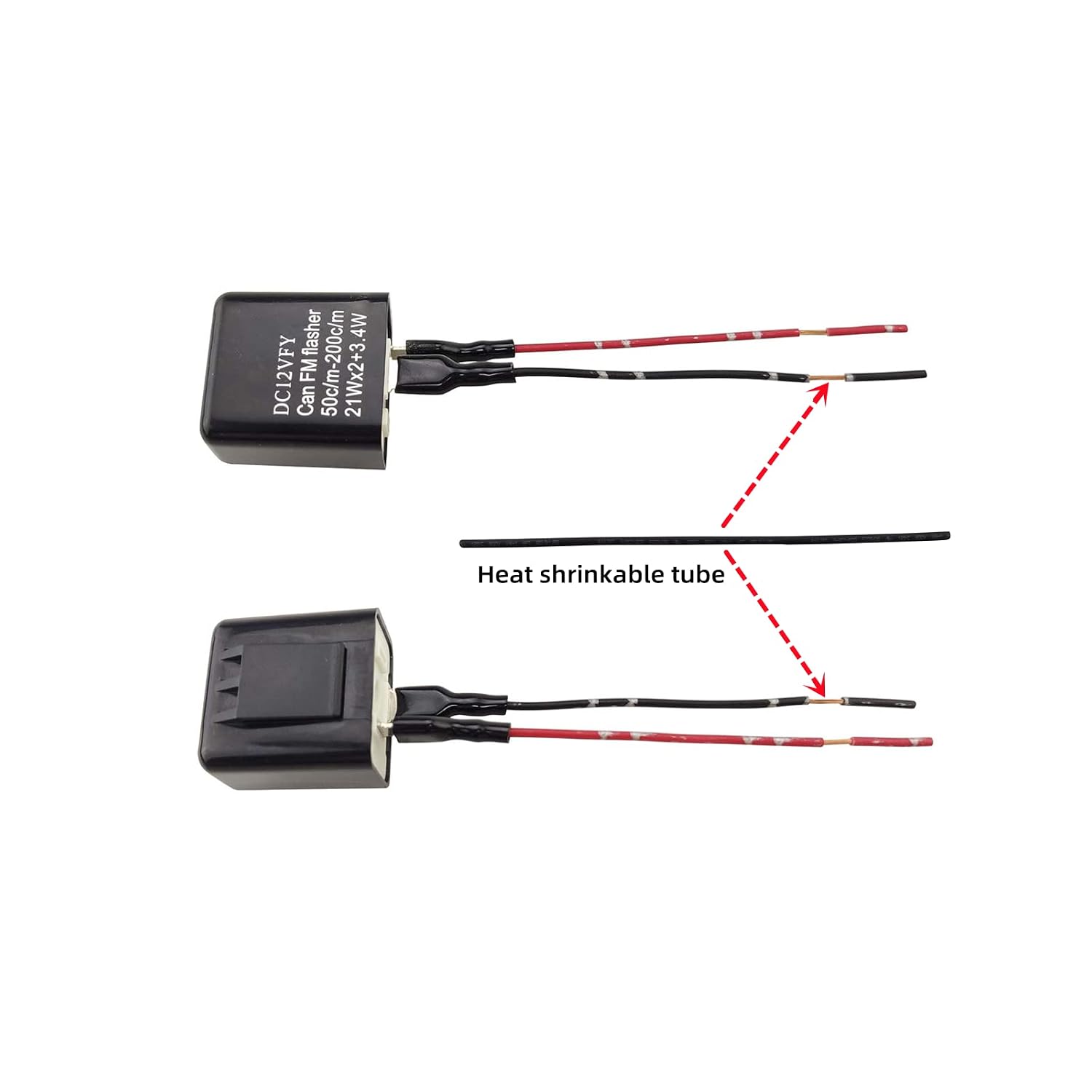 Motorcycle Universal 2-pin 12V Adjustable LED Flasher Turn Signal Hazard Warning lamp Relay (Black)+Installation Package