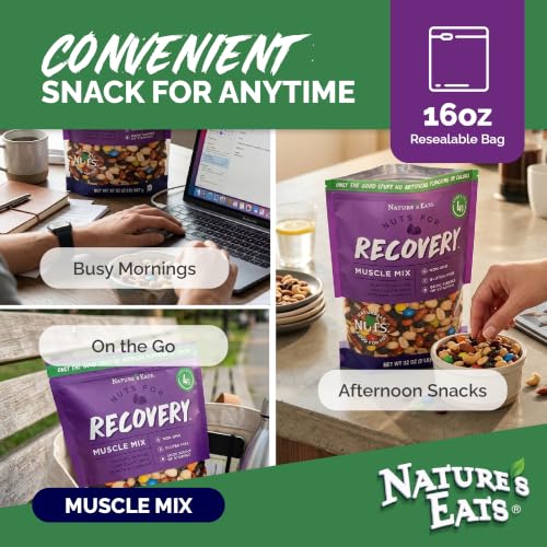 Nature's Eats Nuts for Recovery Muscle Trail Mix, Oz, Assorted, 16 Oz - image 5