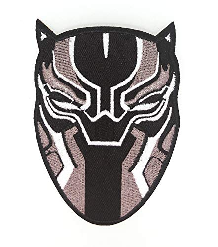 Gemelolandia Patch thermocollant Panthère Noir 9,5 x 7 cm