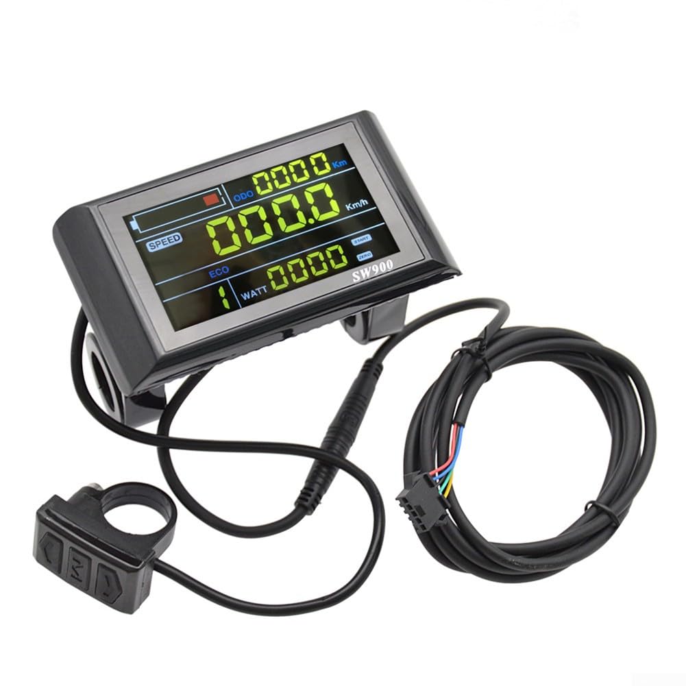 Display LCD per bici elettrica, controller scooter per bicicletta, SW900 LCD pannello di controllo colorato 24-60 V scooter per bicicletta elettrica, 5 pin
