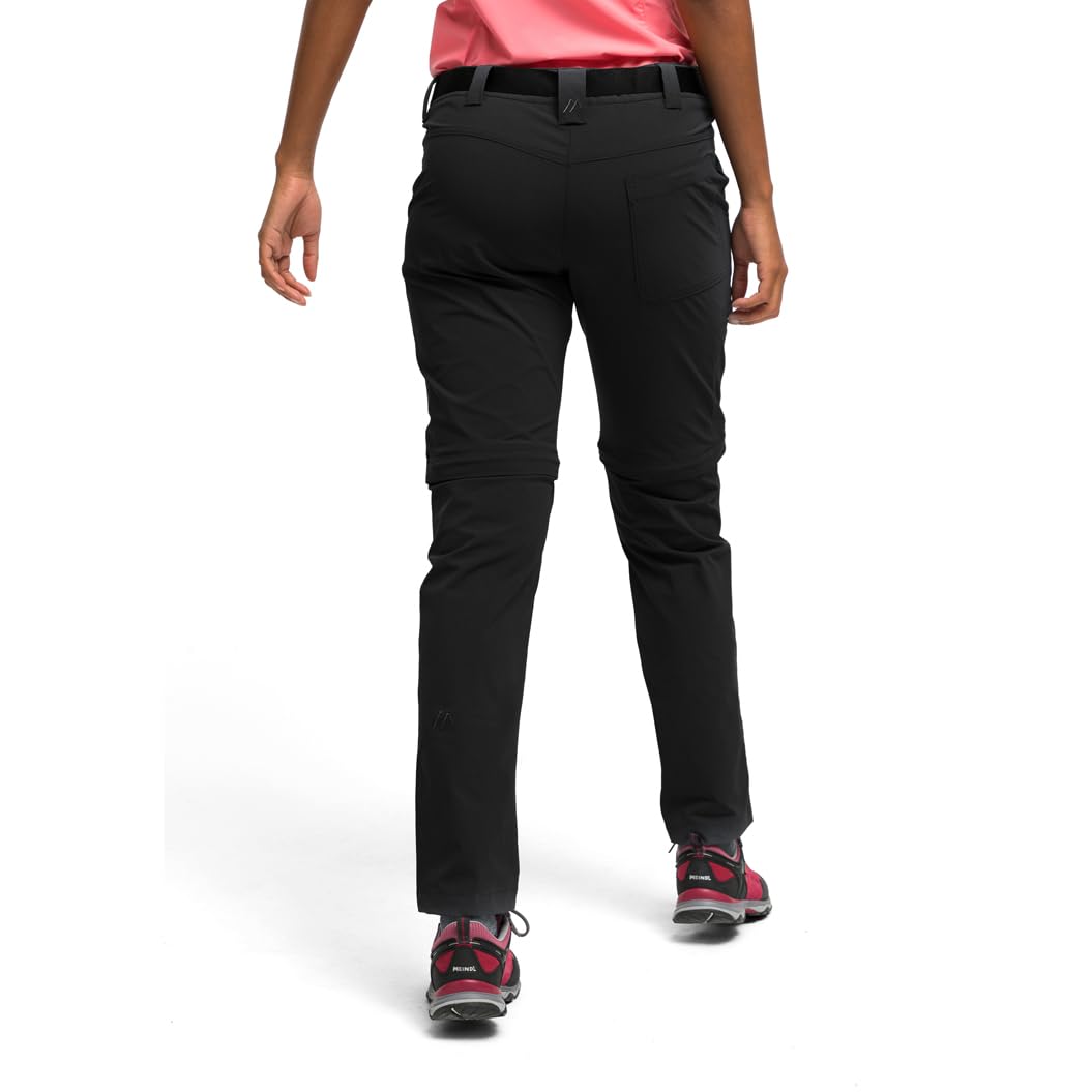 Maier Sports Inara Slim Zip, Damen Wanderhose, Wasserabweisende Hose für Trekking und Hiking, Enganliegender Schnitt, Zipp-off-Funktion, PFC-frei, mSTRETCH pro 4 & Dryprotec