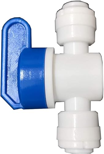 Miniatura 4 de Malida Válvula de bola de tubo de 38 x 38 pulgadas de cierre rápido para purificadores de agua RO Filtros de ósmosis inversa Juego de 2