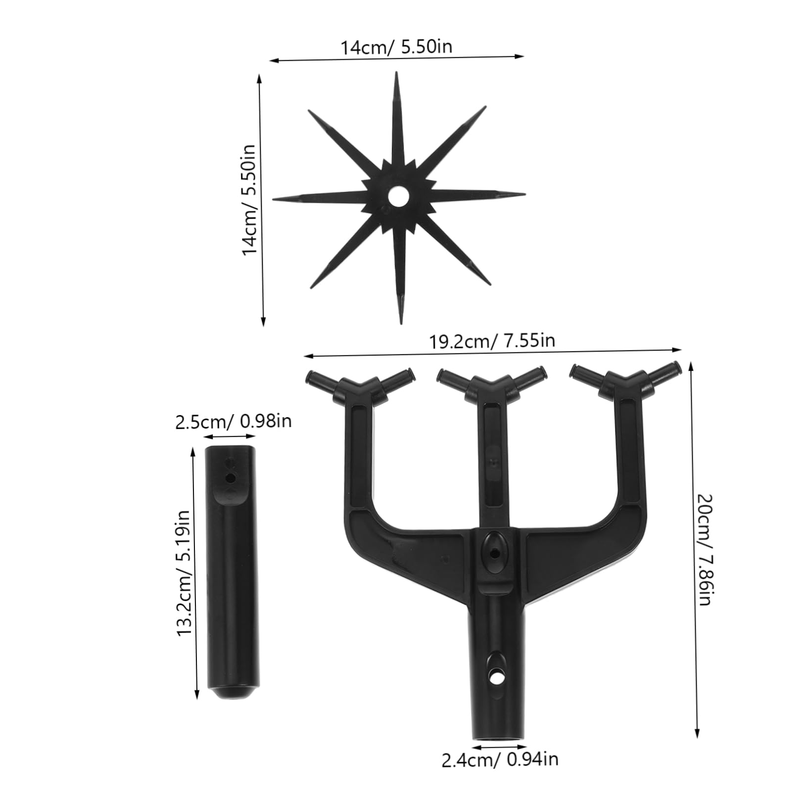 Yardenfun Tiller for Gardening Garden Soil Cultivator Lightweight Easy to Use for Loosening and Mixing Soil