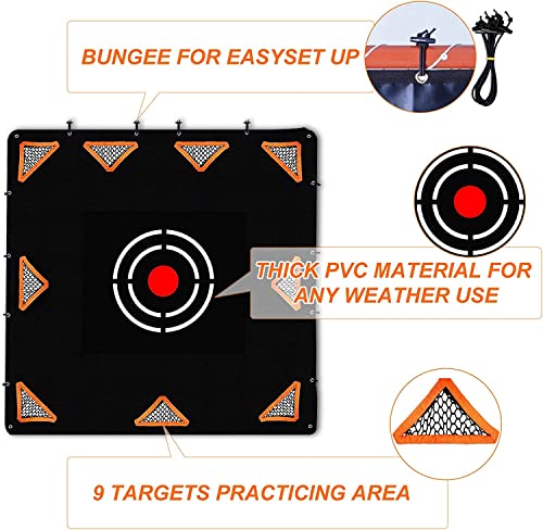 Orchid Lacrosse Goal Target Lacrosse Black Target For Shooting Replacement Target For 6X6Ft Regular Lacrosse Goal With 9-Pocket #TOP6