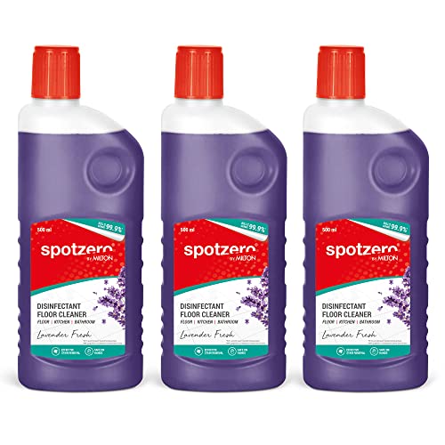 Image of Spotzero By Milton Disinfectant Floor Cleaner Set of 3, 500 ml Each, Lavender | Surface Cleaner | Stain Removal