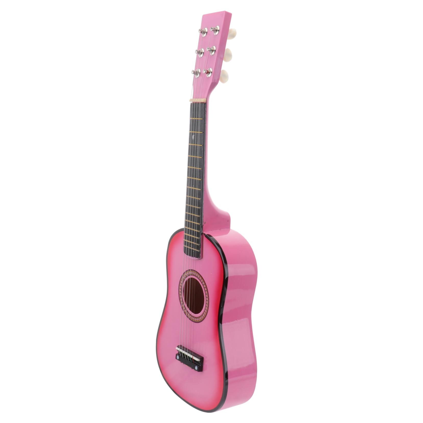23 Instrumento Musical 6 Cuerdas Juguetes Guitarra para Niños Chicas Musicales Guitarra Juguete Guitarra Principiante para Niños Guitarras Rosa Madera Bambú Bebé