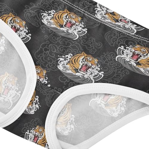 Joisal Cartoon Girls Underwear Toddler 2t Cotton Panties Little Girl Fierce Tigers Black Undies Kids Briefs4