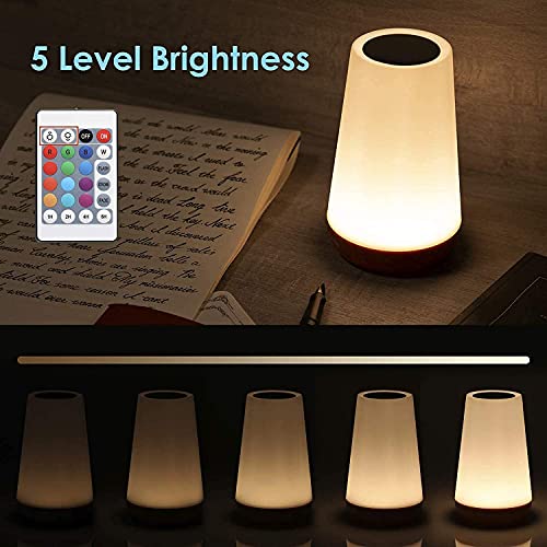 Dxles Led Table Lamp, Led Touch Night Light, Usb Rechargeable, Remote Control Dimmable Light With Muti-Colour Modes thumb #3