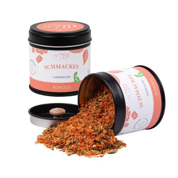 Rimoco Bio Schmackes Gewürz 85g Dose - geschmacksvolle Bio-Gewürzmischung für Saucen, Eintöpfe,...