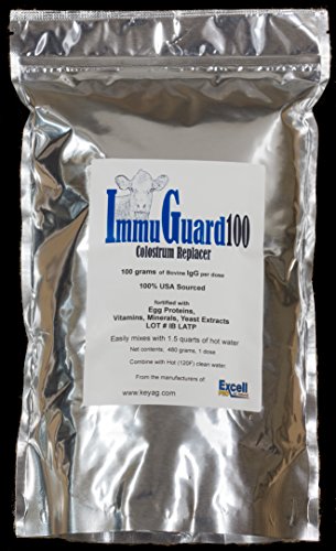 Excell Pro All Natural ImmuGuard 100 Colostrum Replacer 480 Gram Package