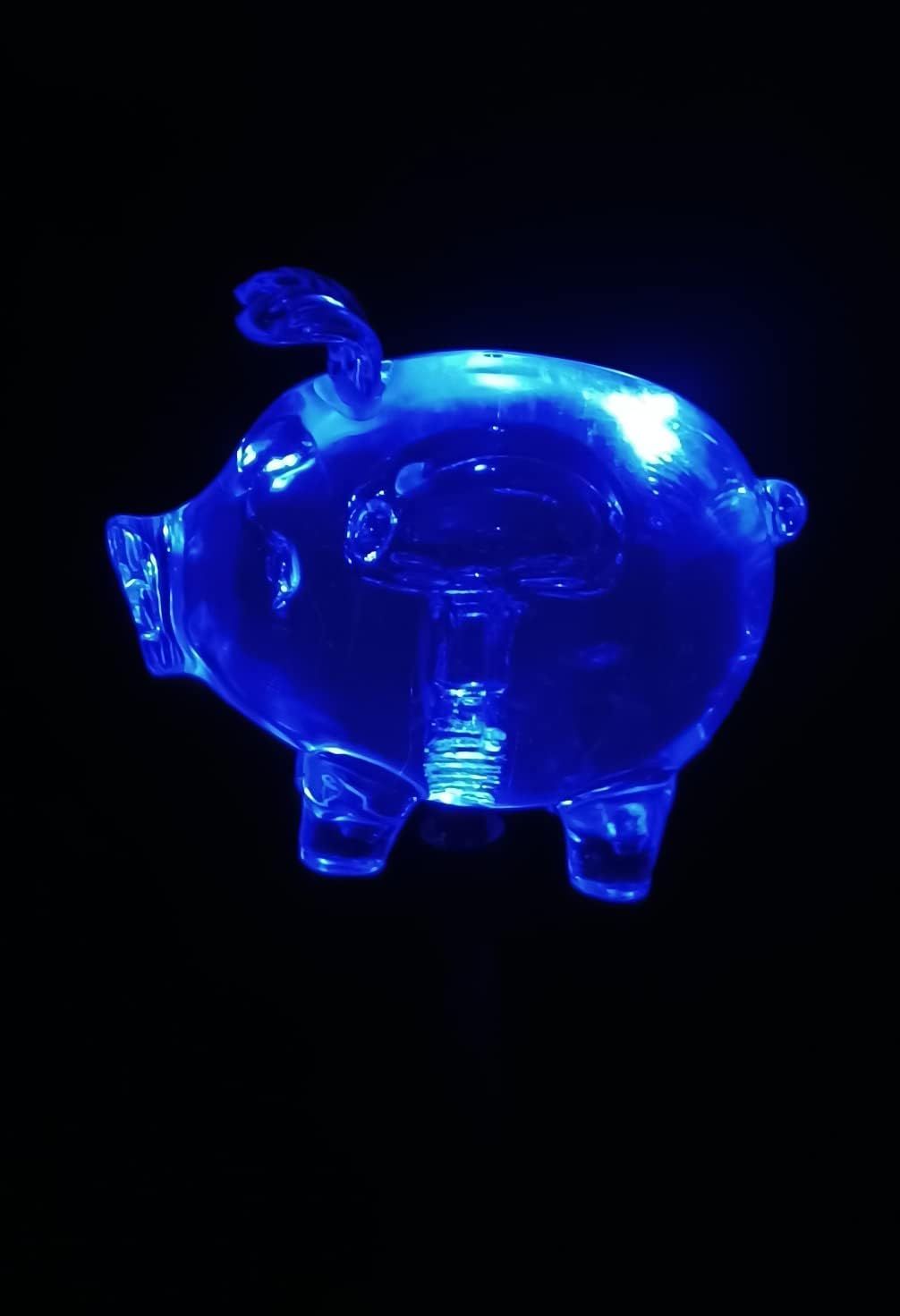 Starry Illuminate 3 PCS Solar Color Changing Style Garden Stake Light Pathway Stake Light (Pig)