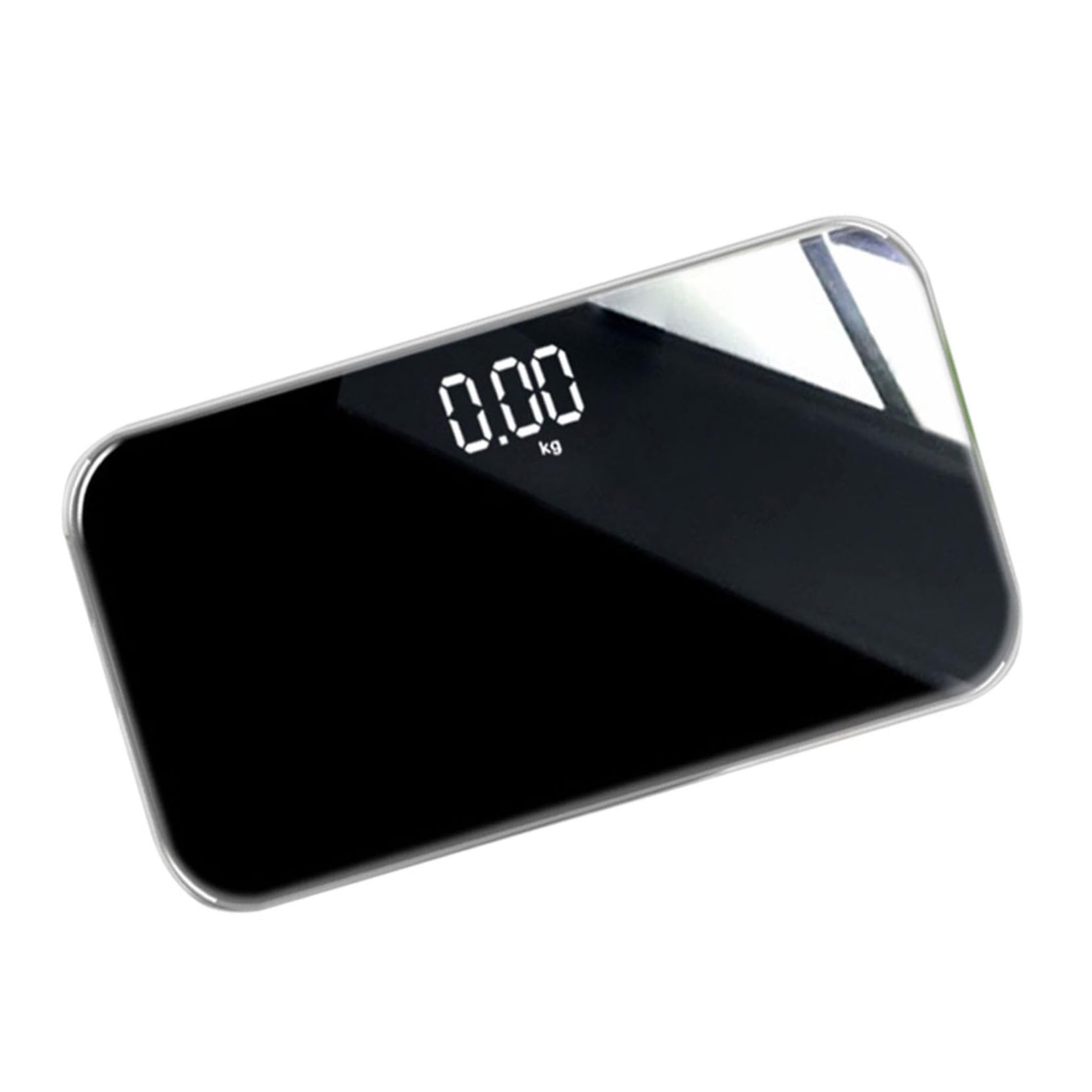 Báscula Digital Portátil Recargable 25x14 Cm Espejo Antideslizante Para Peso Corporal En Casa y Viajes Fitness, Mini Balanza Electrónica Precisa Para Uso Diario