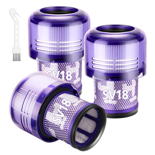 SV18 Filter Replacement Compatible with Dyson Digital Slim Cordless Vacuum and SV18 Digital Slim, Part No. 970612-01 for Dyson Digital Slim Filter, 3 Pack