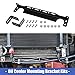 X AUTOHAUX Universal Oil Cooler Mounting Bracket Kit 330mm Aluminum Alloy Engine Oil Cooler Radiator Adapter Kit Oil Cooler Bracket Kit Black Transmission Oil Cooler Mounting Kit