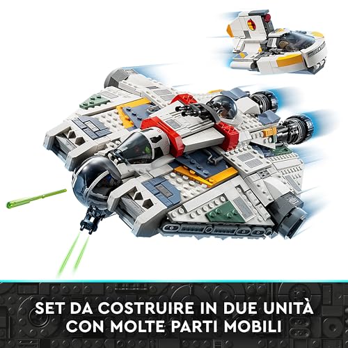 LEGO 75357 Star Wars Ghost e Phantom II, Set con 2 Veicoli di Ahsoka, Astronavi Giocattolo da Costruire in Mattoncini con 5 Personaggi, Inclusi Jacen Syndulla e una Figura di Droide Chopper - Immagine 2