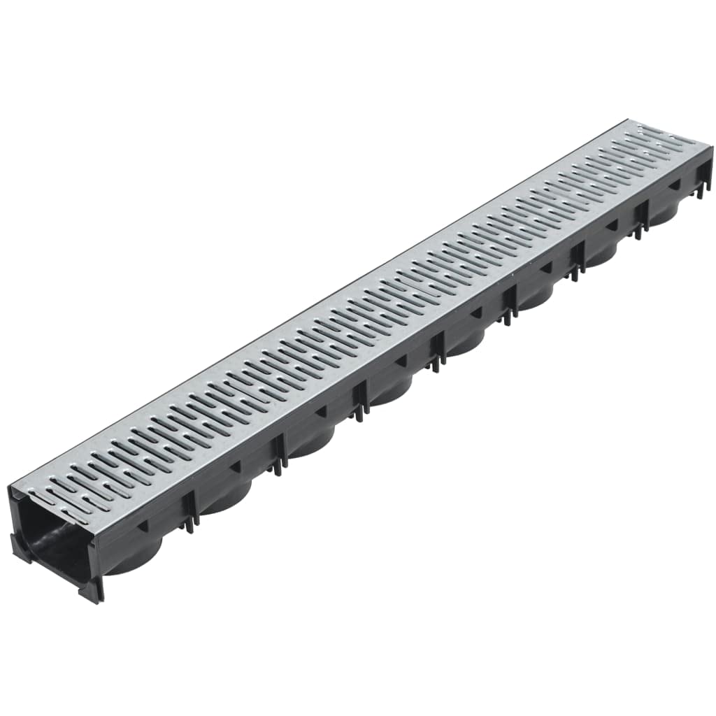 vidaXL Canalette di Drenaggio 6 pz Acciaio Zincato 6 m