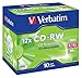 Produktbild VERBATIM CD-RW 80MIN 10X JEWEL 10 43148 By VERBATIM