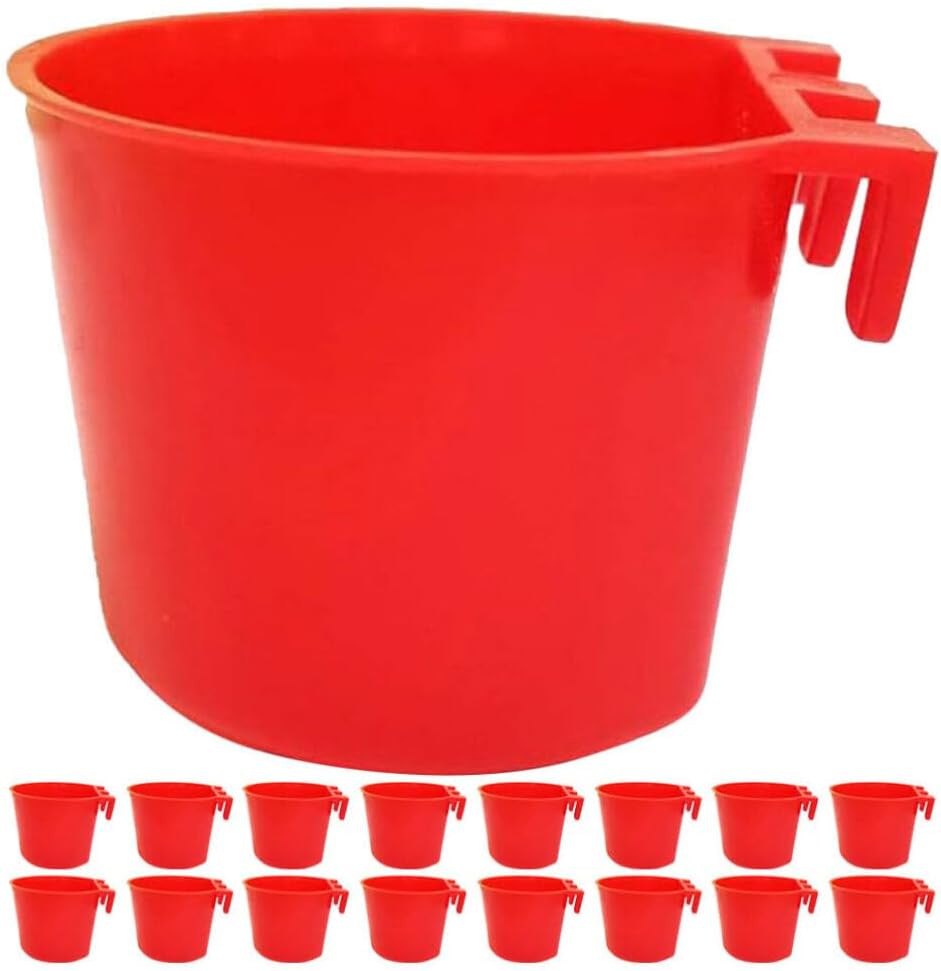 Toddmomy 30pcs Bird Food Containers Parrot Feeding Bowls for Bird Cage Easy to Clean and Install for Daily Use Lightweight and Practical