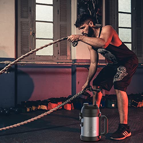 Arslo Sports Water Jug - Large Water Bottle - Large Insulated Stainless Steel Water Jug For Gym, Workouts, Basketball, Baseball, Football, Soccer - Keep Water Cold For Up To 24 Hours - 108Oz, Black #TOP5
