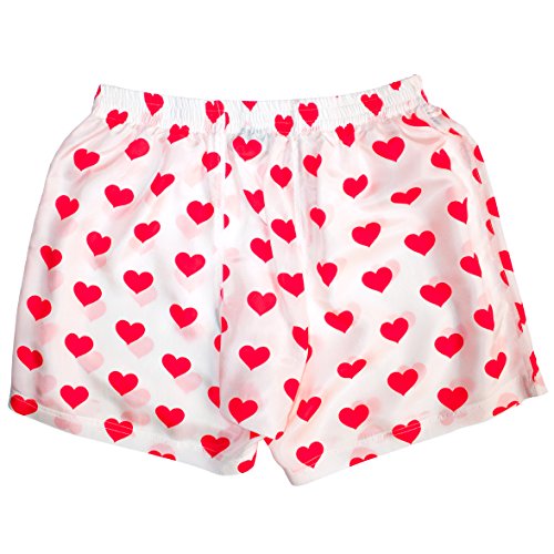 White Silk Heart Boxers 2.0 Love You Valentine Special - Men's - 100% Silk2