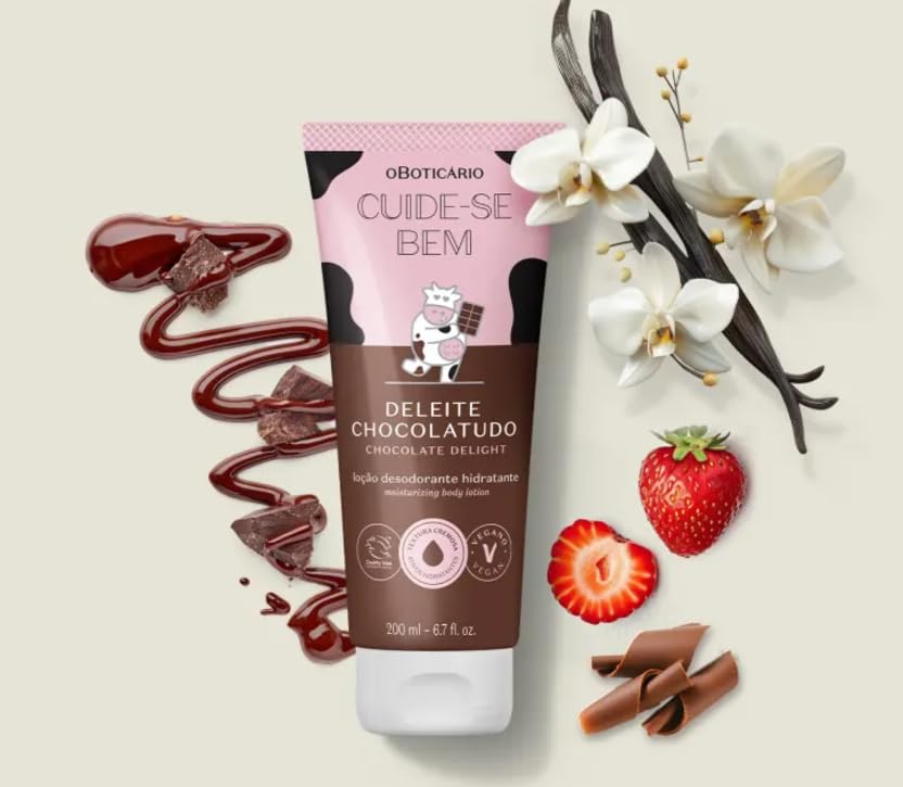 Loção Desodorante Hidratante Corporal Cuide-se Bem Deleite Chocolatudo 200ml