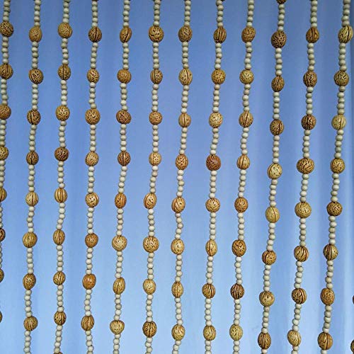 Rideau de perles en bois pour cacher un placard facilement - 3