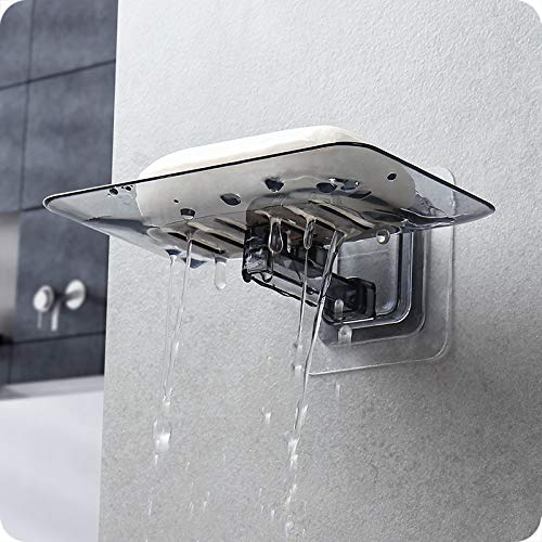 JMAM Soap Dish Holder LeafShape Self Draining Soap Dish Holder