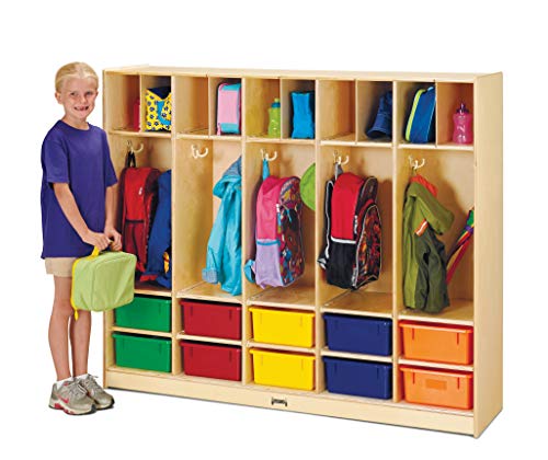 Jonti-Craft 26857JC Large Locker Organizer with 10 Assorted Colored Bins