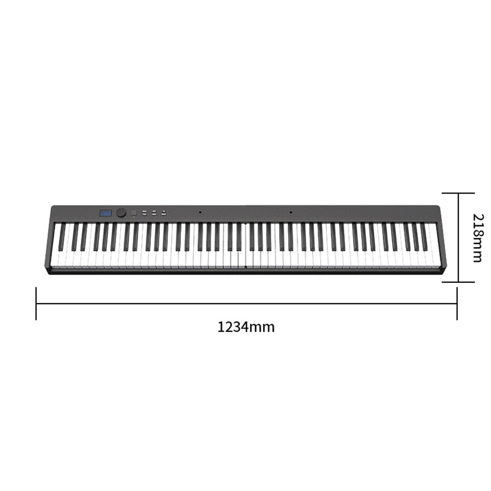 Tastiera Digitale Per Principianti Pianoforte Elettronico Pieghevole Portatile A 88 Tasti Pianoforte Elettronico Professionale Per La Casa Strumento Musicale(White)