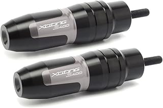 Protetor de choque de escape Para KYMCO XCITING 400 S400 XCITINGS400 2017 2018 2 Motocicleta CNC Quadro Crash Pads Escape Sliders Crash Protector (Color : Titanium, Size : One Size)