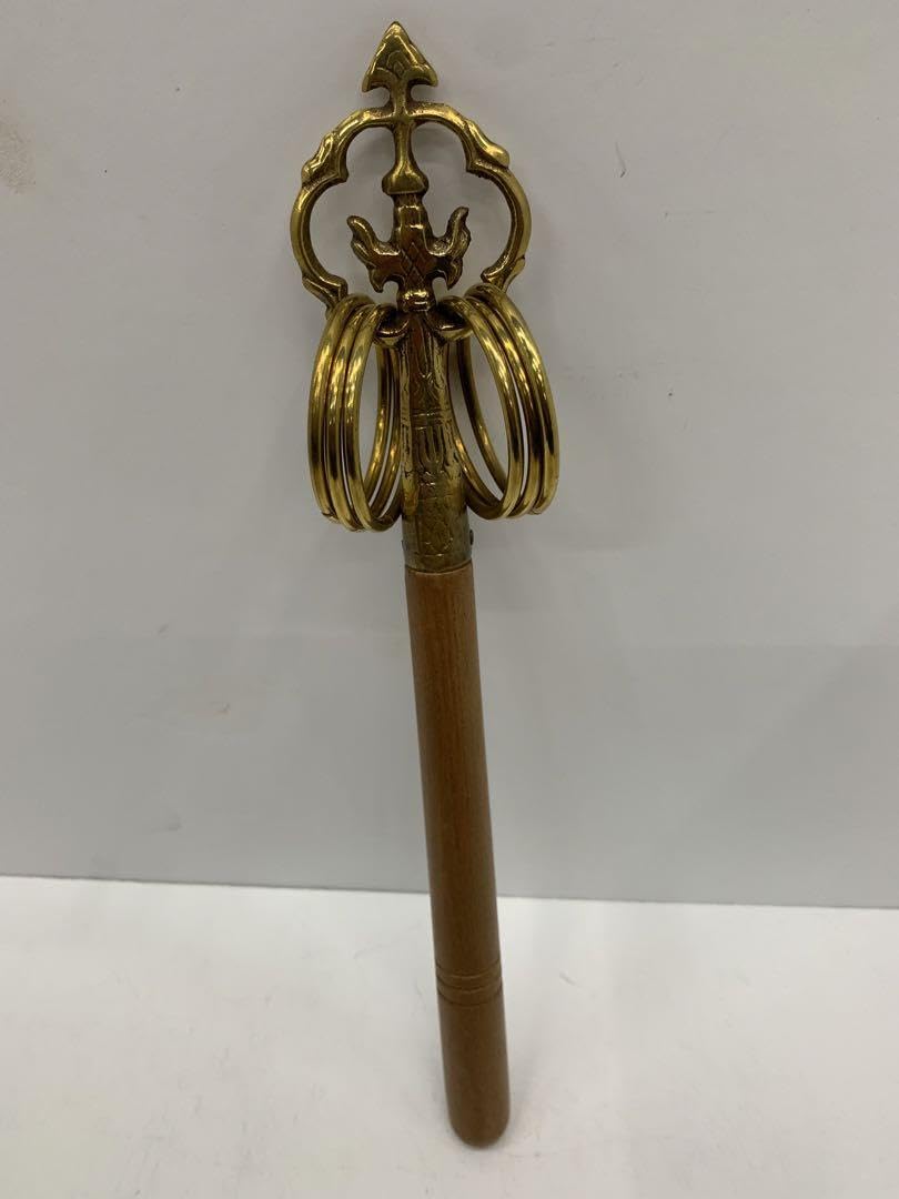 真鍮錫杖③ 上等品(柄…木製) 2個セット