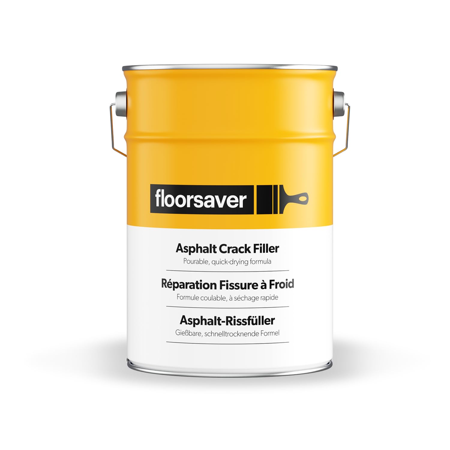 Floorsaver Asphalt Crack Filler | Quick-drying, pourable bitumen filler | Easily repair cracked driveways and asphalt | 5L