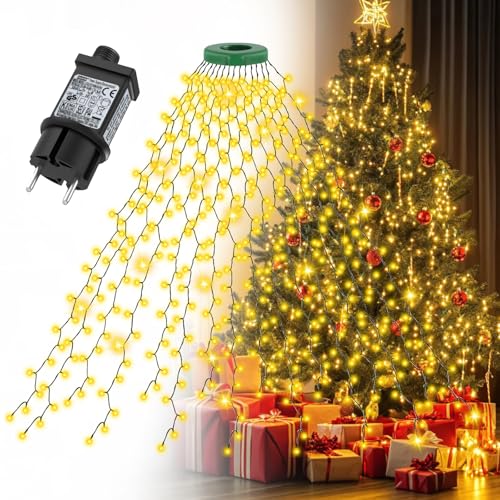 Gcstnn Lichterkette Weihnachtsbaum, 2M 400er LED Christbaumbeleuchtung...