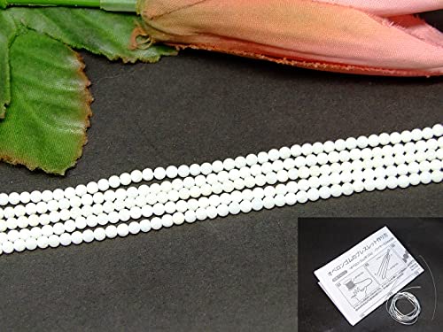 【hinryo】今月33%off 4mm〜8mm AA 白珊瑚 サンゴ コーラル 1連39cm 天然石 パワーストーン (2mm g3-343E)