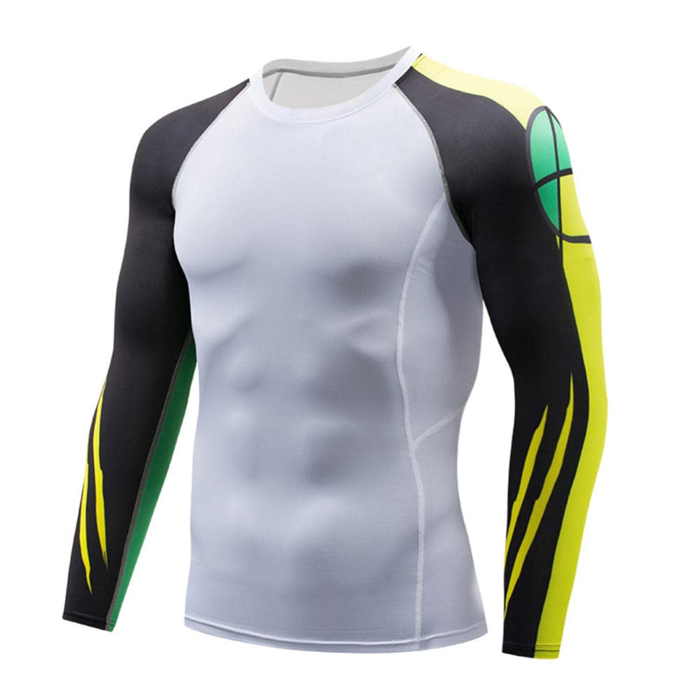 Męskie szybkoschnące rajstopy, długie ubrania do biegania do koszykówki, sportowe wysoce elastyczne ubrania treningowe fitness, topy kulturystyczne, t-shirty
