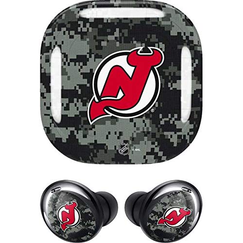 Skinit Decal Audio Skin Compatible with Samsung Galaxy Buds Pro - Officially Licensed NHL New Jersey Devils Camo Design