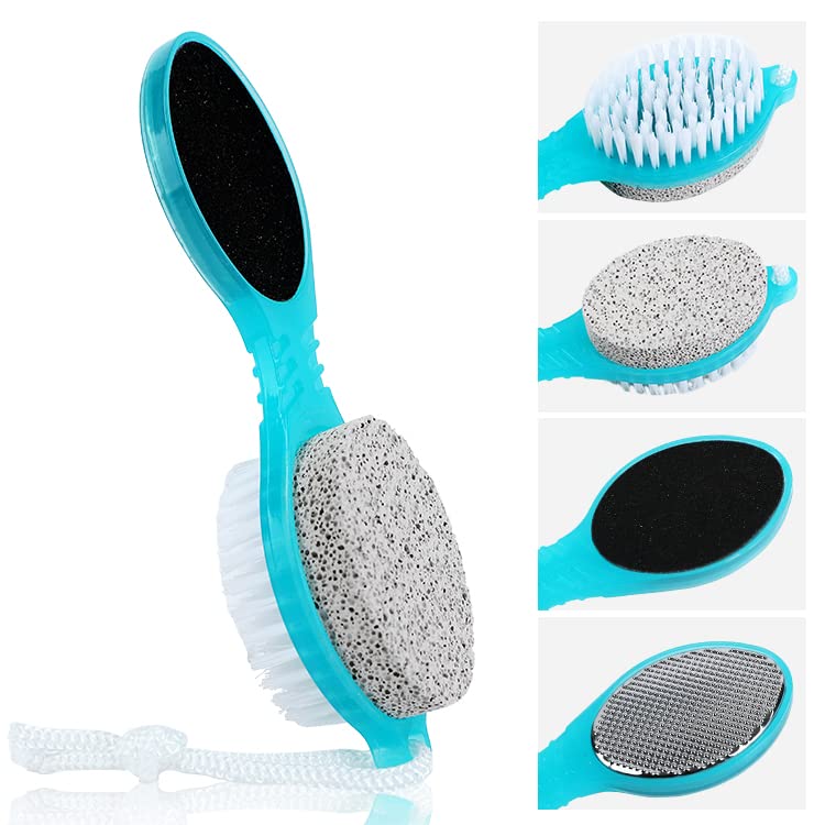 Buy STETIX 4 In 1 Foot Pedicure Brush, Pumice Stone, Scrubber & File