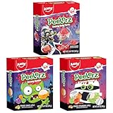 AMOS Halloween Peelerz Gummy Candy Variety Pack - 3 Pack Assorted Zombie, Mummy & Body Parts Shapes | Individually Wrapped Chewy Candy for Trick or Treat, Parties, School Events | 720g Total