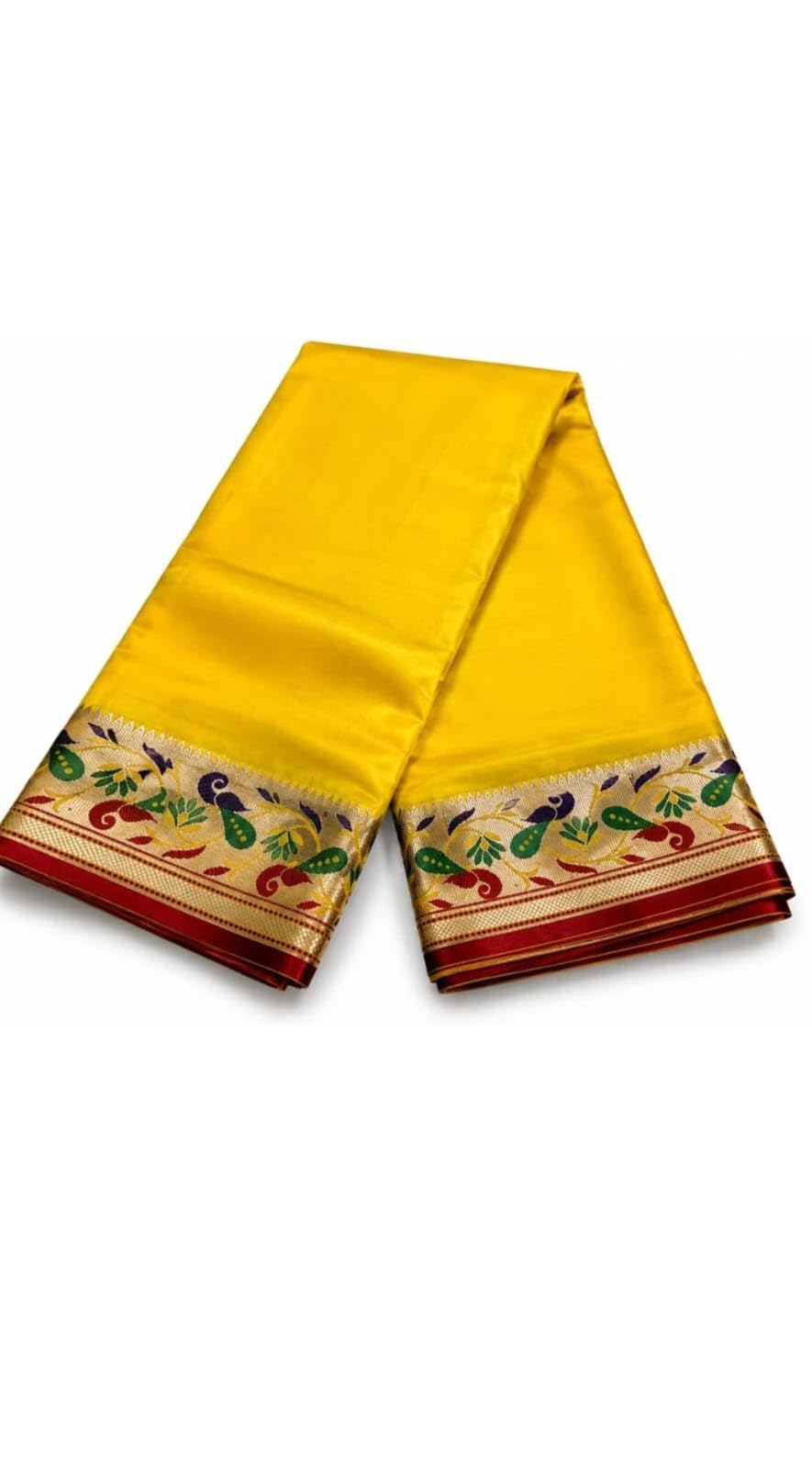 Traditional Men's Silk Dhoti and Dupatta Set, with Peacock Border Design-picture-25