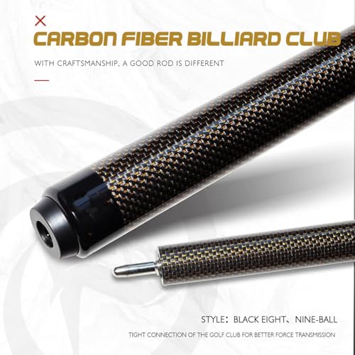 Taco de billar profesional 58 pulgadas fibra carbono amarillo miniatura 7