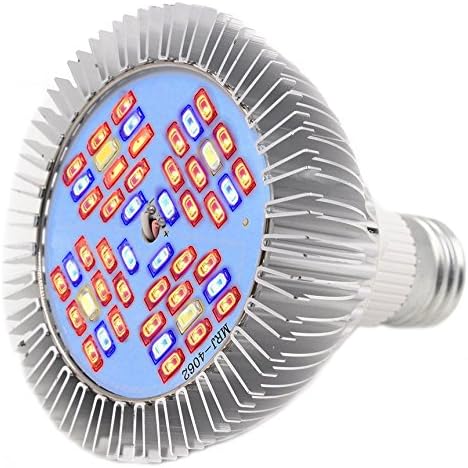 Kyson Led Grow Lights Bulb Plant Lamp,48pcs SMD Full Spectrum Plant Light for Indoor Garden Greenhouse Flower Hydroponics Aquatic Bonsai System,120 Degree Full Band E27 UV IR Growing Lamps 16W …