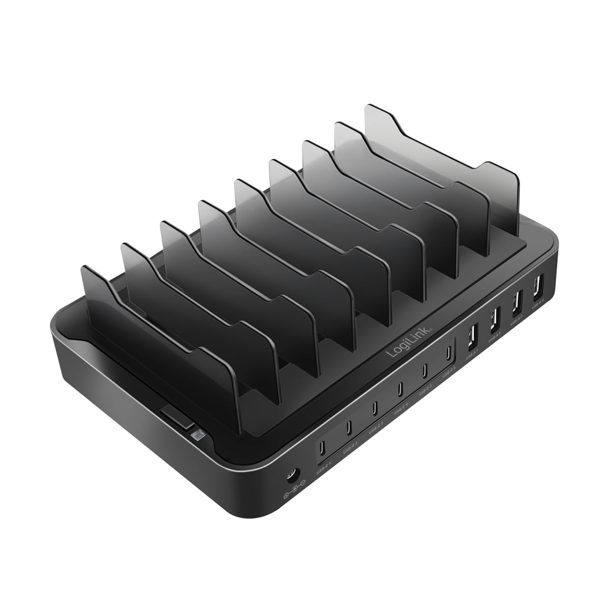 LogiLink PA0327 - stacja ładująca USB-C z 4 x USB-A i 6X USB-C, PD 3.0 (PowerDelivery) i QC 3.0 (QuickCharge), 120 W