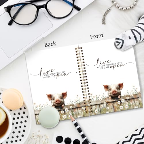 Carnet de notes cochon A5 de motivation pour vaincre la page blanche