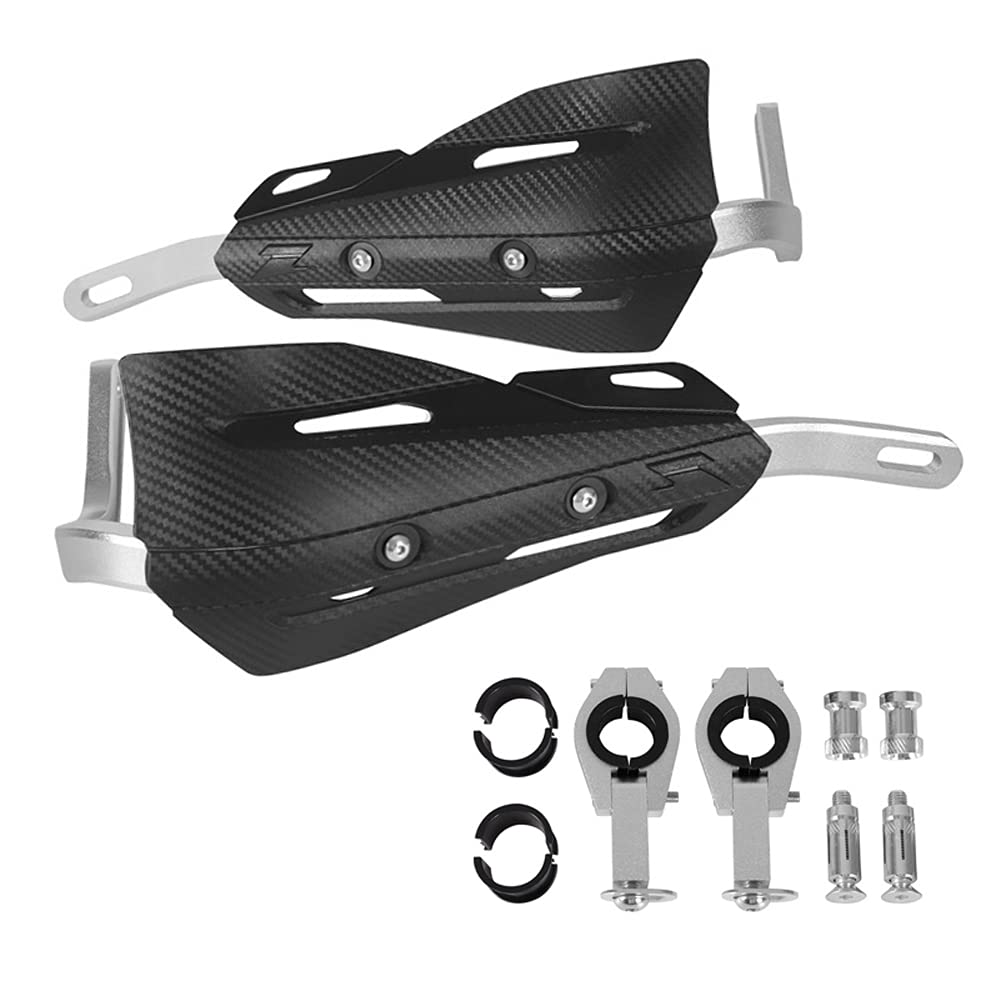 JXMOTO Handguards- Universal for 7/8" and 1 1/8" Brush Bar For off Road ATV Yamaha Kawasaki Suzuki For Honda Motorcycle Pit Dirt Bike Motocross-black