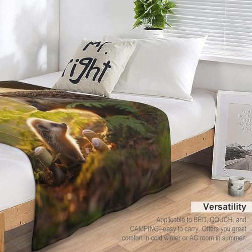 Jeté de canapé en flanelle douce chaude plaid hérisson - 6