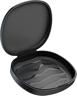 Retainer Case Denture Case: Orthodontic Dental Case, Slim Braces Case, Mouth Guard Case, Denture Box, Teeth Aligner Case, Night Guard Case Container Storage Holder Black.