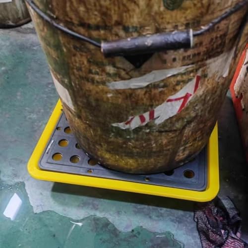 Stackable Mini Spill Containment Tray, 4L Oil Drum Grating Pallet for Industrial & Lab Use, 33x33x5.8 CM Spill Kit Solution for Safe Liquid Storage