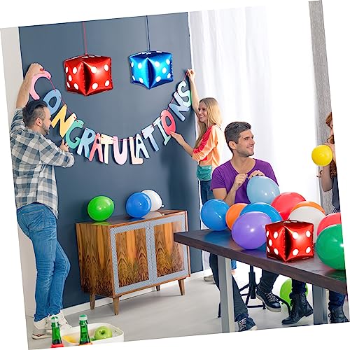 Ballons de fête en forme de dés géants pour décoration à thème